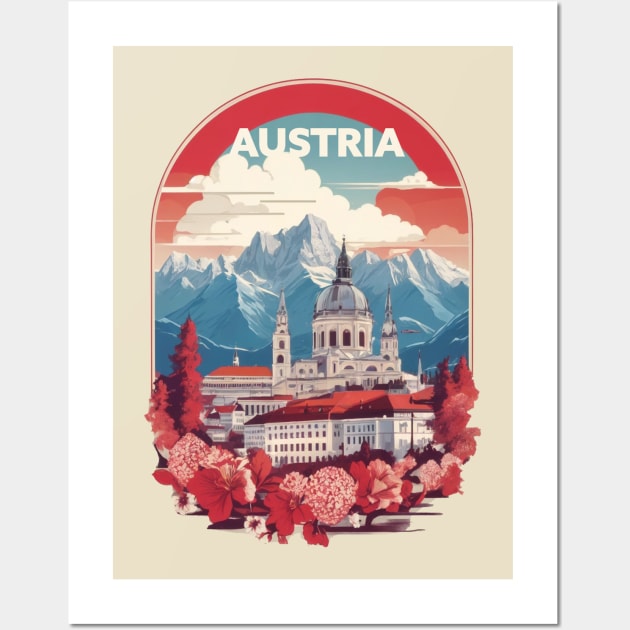 Vintage Travel Austria Wall Art by huefinder